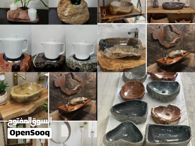 مغاسل حجر طبیعی من حجر الأنهار