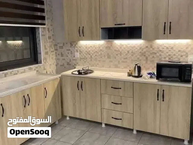 كاونتر وملحق mdf قياس مترين مع سنك مترو20مرمر بسعر 285الف