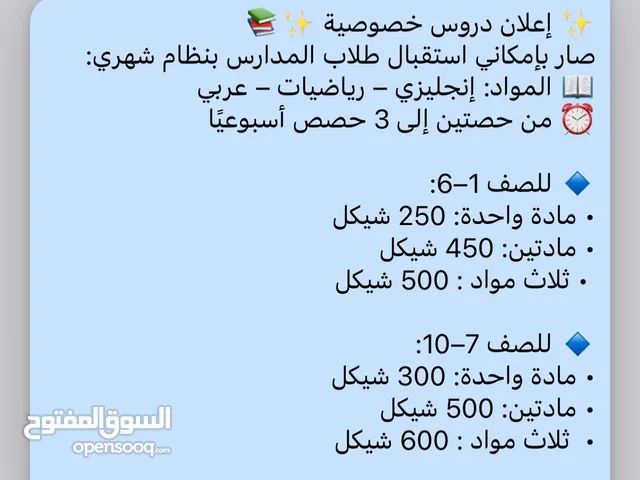 English Teacher in Nablus