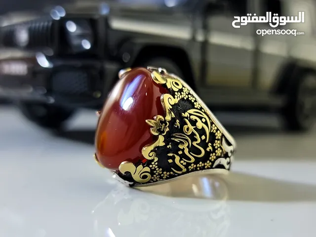خواتم فضه مع العقيق اليماني تفصول اسمك اسم شركة تفصول حسب اطلب اي سم تريد نسويه لك في الخاتم