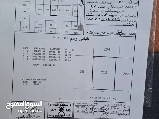 ارض للبيع في صحنوت الشمالية مربع ح