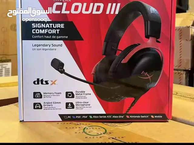 للبيع سماعة هايبر اكس كلاود 3 سلكية معا كامل ملحقاتها بدون كرتون.