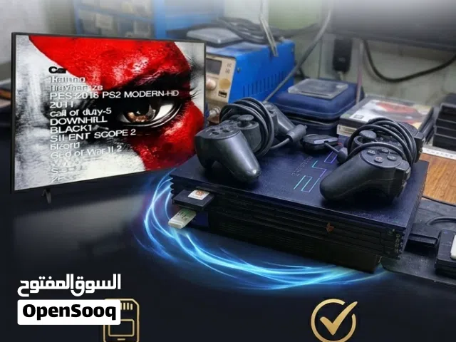 بلي ستيشن 2 حجم كبير يحتوي على فلاش 32 كيكا ميموري كارد مبرمج