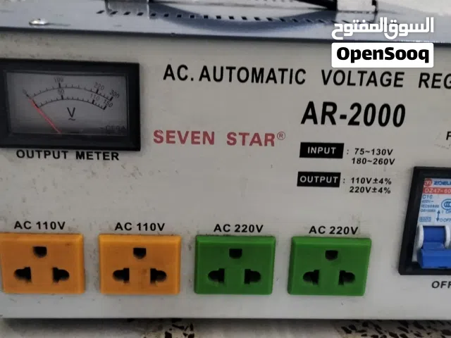 منظم فولتية 2000VA   – بيه مخارج 220 فولت + مخارج 110 جهاز نظيف كلش