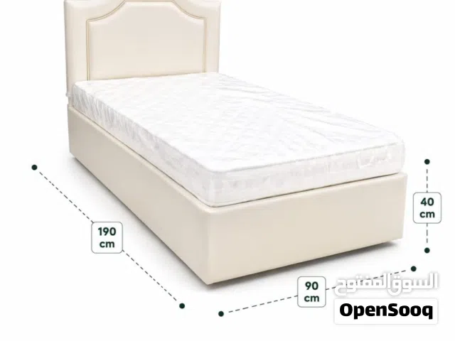 سرير ديفان مفرد جديد تمامًا 90×190×10 سم Brand New Single Divan Bed 90x190x10cm