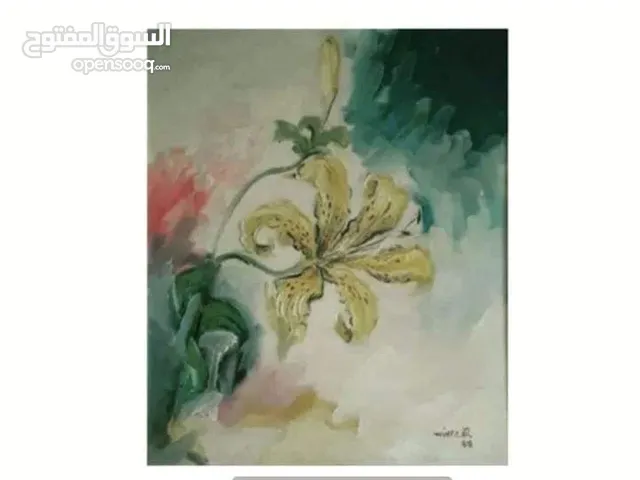 لوحة قديمة رسم زيت على توال للفنان ميساك ترزيان