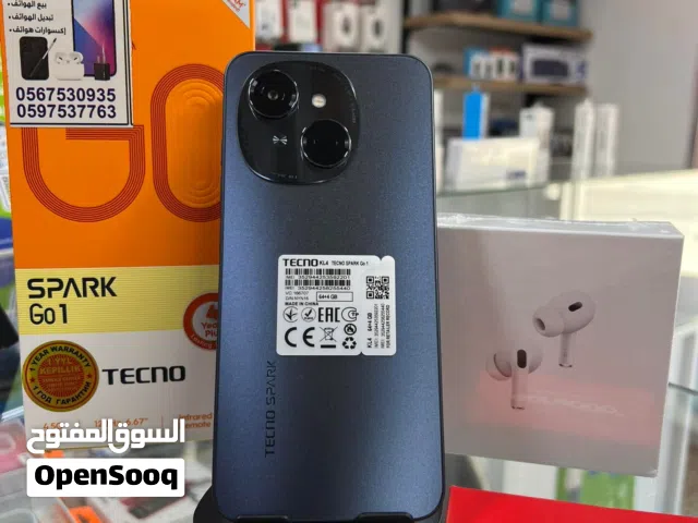 Tecno spark Go1 جديد كفالة سنة