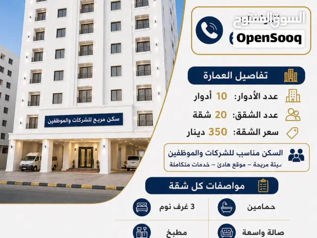 للإيجار عمارة في خيطان للشركات والمؤسسات والمطاعم