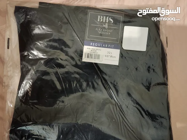 New BHS branded, coloured black, original, flat front trousers for sale