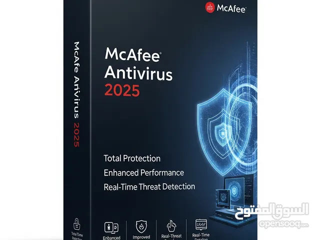 مفتاح تفعيل اصلي لبرنامج.مكافح الفيروسات McAfee antivirus جهاز 1 . عام . 1 Year