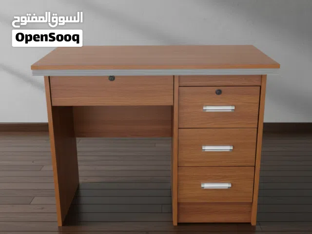 طاولة مكتب خشبية لون بلوط مع 4 أدراج تخزين - OT801/OAK