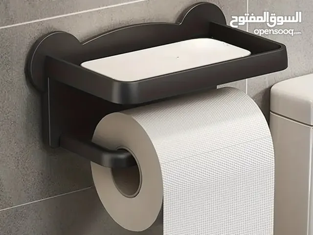 Wall Mounted Tissue Roll Holder With Storage Rack