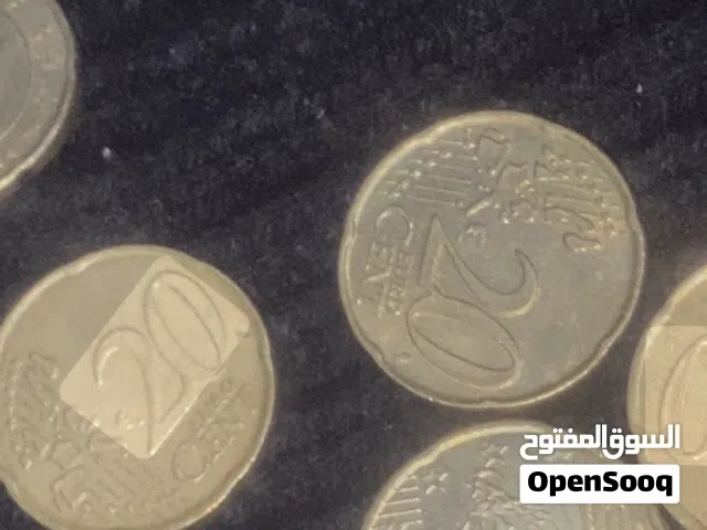 عملات معدنية أوروبية إصدارات متفاوت 1999 2000 2002 okay ويوجد نص ريال سعودي من عهد الملك خالد