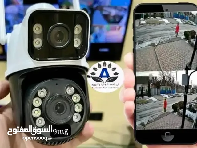 كاميرا واي فاي عدستين في عدسة دقة 9 ميقا بكسل عدسة متحركة وعدسة ثابتة مضمونة سنتين من اي خلل مصنعي