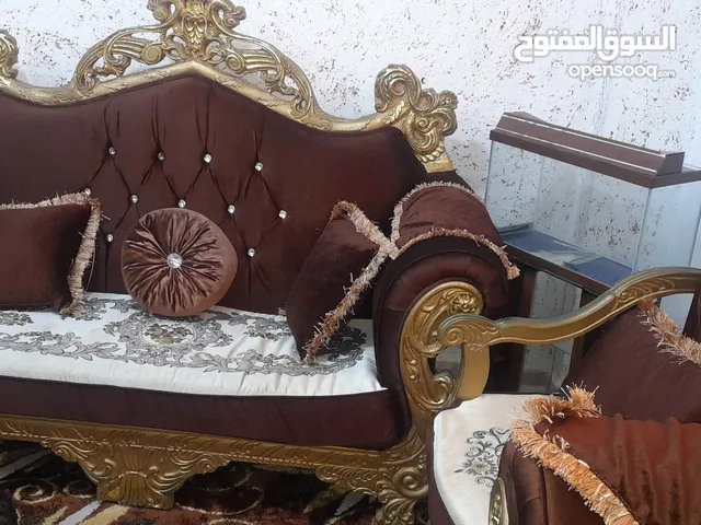 طقم كنب مصري دمياطي خشب زان ثقيل سبعة مقاعد 7
