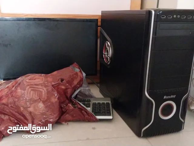 جهاز كمبيوتر + مع طابعة بوضع ممتاز