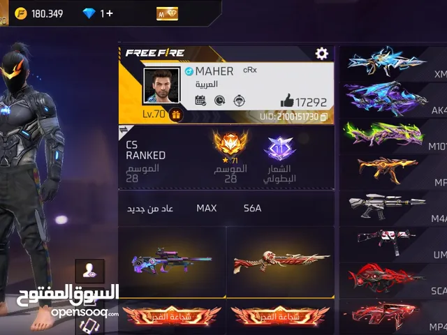 Free Fire Accounts and Characters for Sale in Al Dakhiliya