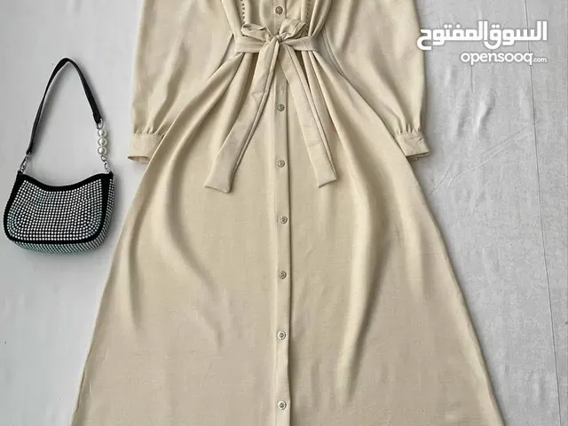 فستان خامه صوفيا كتان