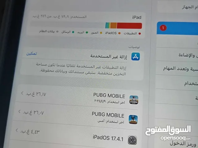 Apple iPad 9 256 GB in Mafraq