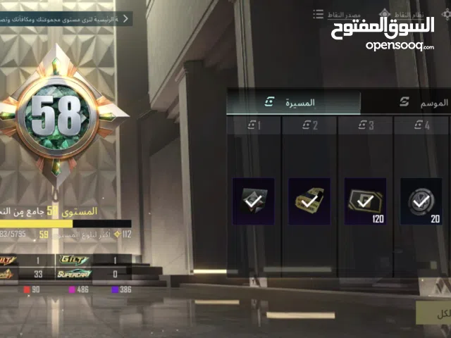 Pubg Accounts and Characters for Sale in Ajman