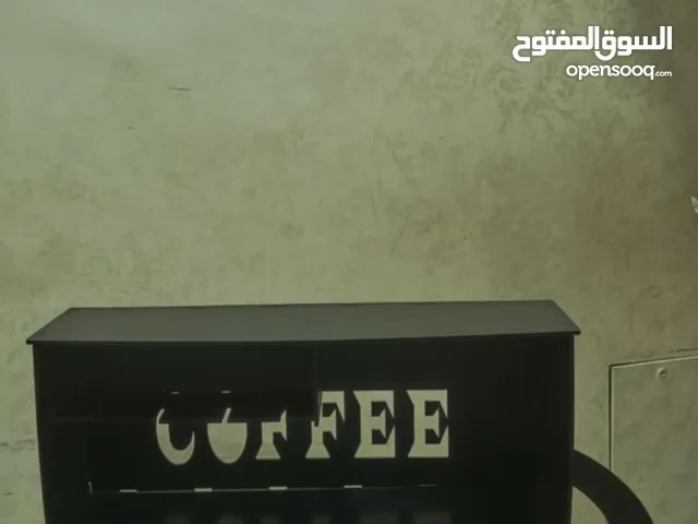 لمحبين القهوه ديكور مميز لركن القهوه على شكل فنجان القهوه خشب لون أسود حجم كبير