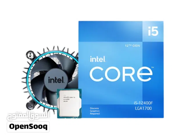 معالج انتل I5 12400F استعمال خفيف ونظيف جداً intel core I5 12400F بكرتونته وجميع اغراضه ومروحة