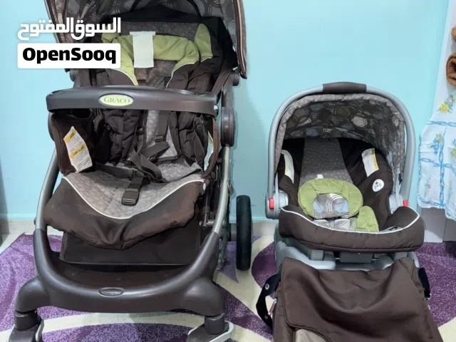 عربه اطفال +كرسي اطفال للسياره+شنطه اطفال ماركه GRACO قابل للتفاوض