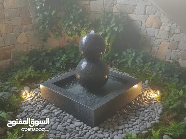 شلالات نوافير وتنسيق الحدائق المنزليه جميع المقاسات الكبيرة والصغيرة مداخل الڤلل والقصور