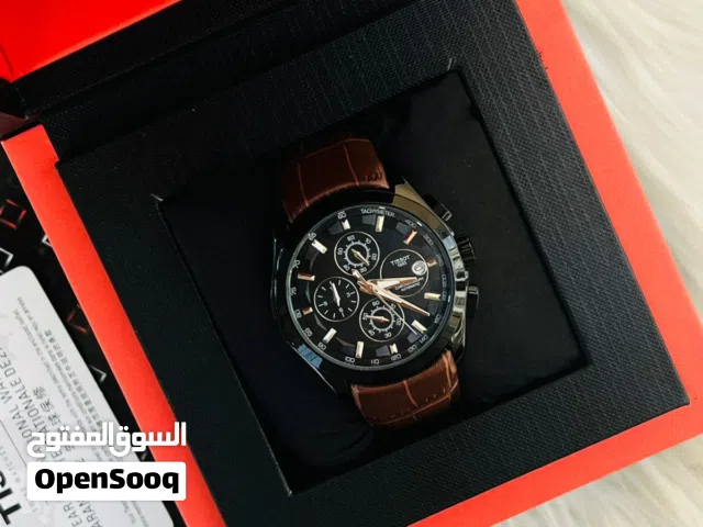 Tissot leather second copy watch بطارية كرونوغرايا ساعة جلدية تيسوت