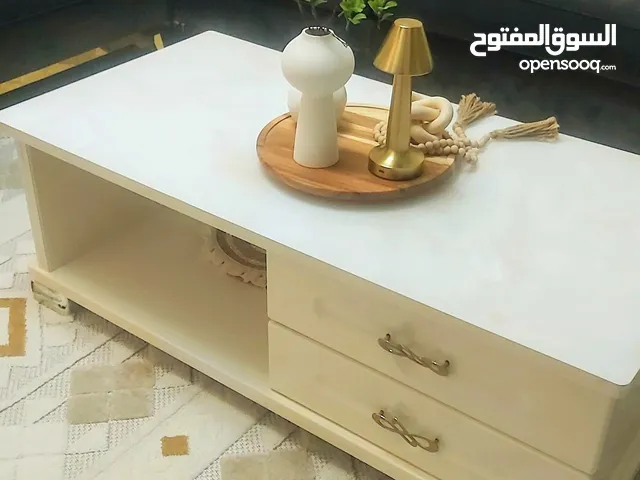 طاولة وسط تركي وجه زجاج ماربل