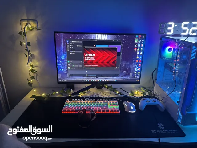 للبيع تجميعة ألعاب قوية مع شاشة 27 شبه جديدة مع معالج cora i512400f كرت شاشه rx5700xt