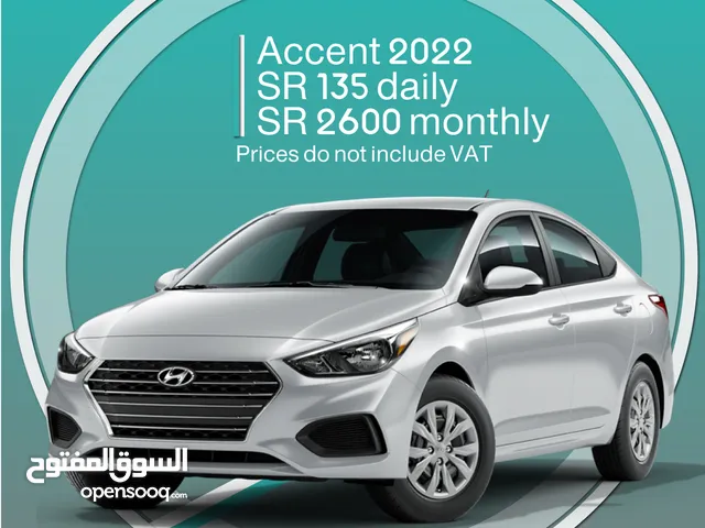 Hyundai Accent 2022 for rent - Free delivery for monthly rental