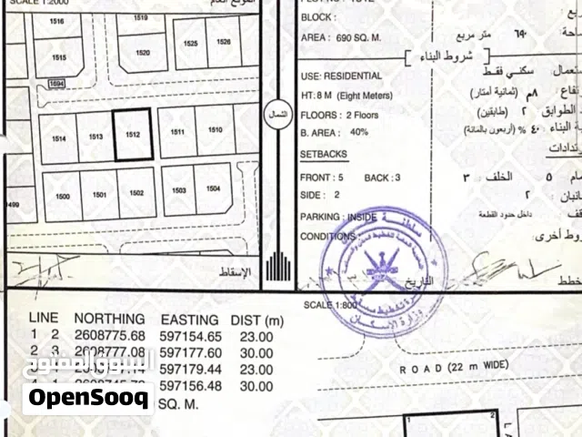 بركاء / الفليج المعموره موقع مستوي و بسعر مناسب