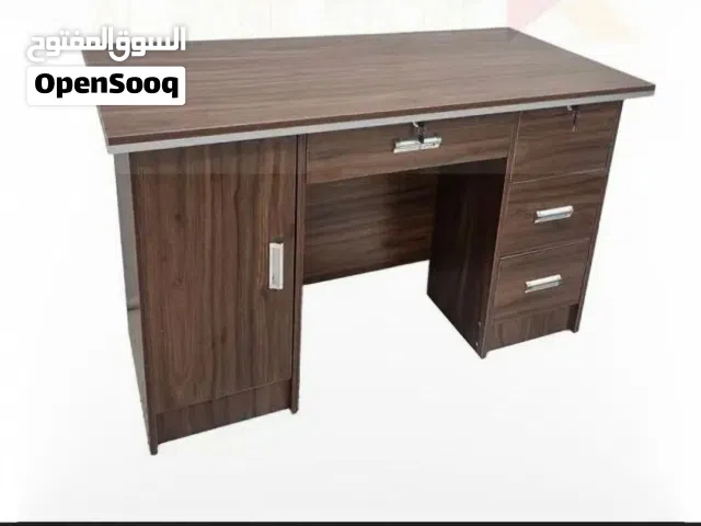 طاولة مكتب خشب بني 4ادراج