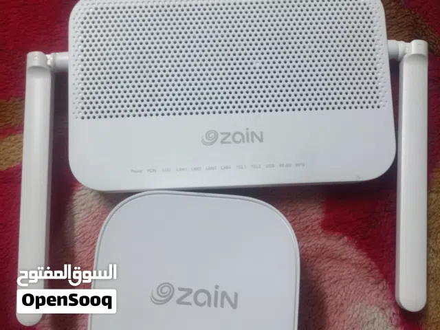 طقم زين فايبر (راوتر أصلي + مقوي إشارة Mesh) بحالة الوكالة - الزرقاء