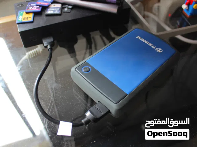 هاردسك خارجي 2000 جيجا Transcend لتخزين الملفات