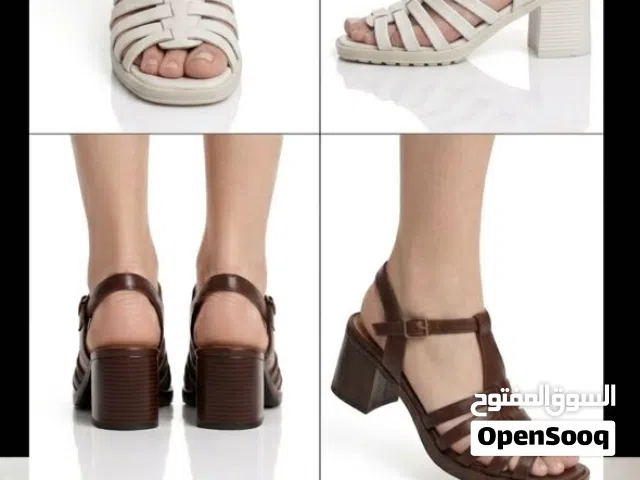 صندال نسائي صيفي بكعب عريض ومريح (Nouvelle Collection)