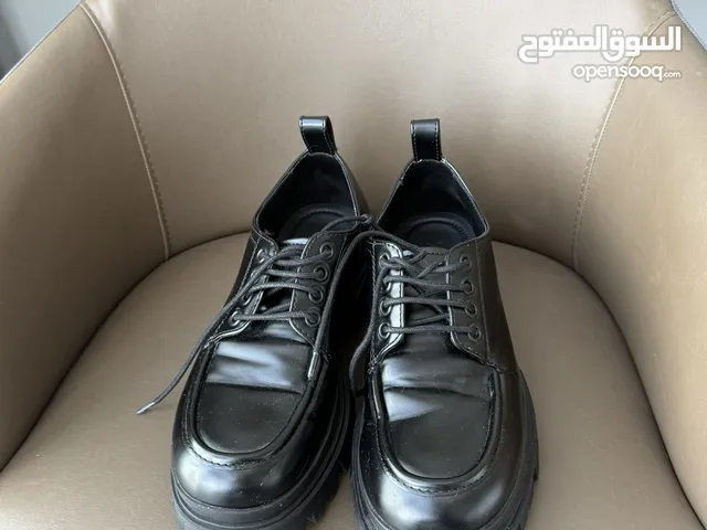 Black Zara Chunky Moc-Toe Shoes