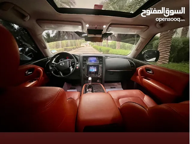 Nissan patrol model 2021 v8 white for Rent price 350 daily free delivery in any place