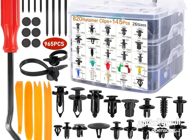 مجموعة مشابك التثبيت (دوگم وكليبسات) مكونة من 965 قطعة مع مفكات مخصصة 965 Pieces and Clips Set