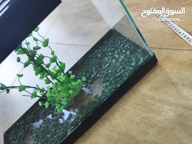 حوض سمك مجهز بالكامل الطول51 العرض 22ارتفاع 33 سم