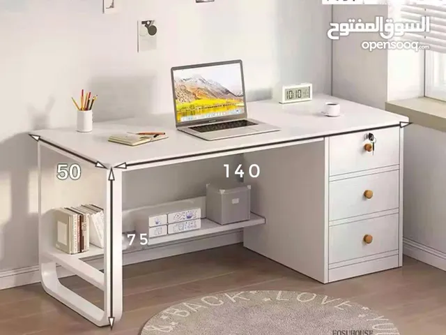 مكتب مع جوارير المقاس الكبير 140*50*75 مكتب عملي وواسع لتلبية احتياجاتك
