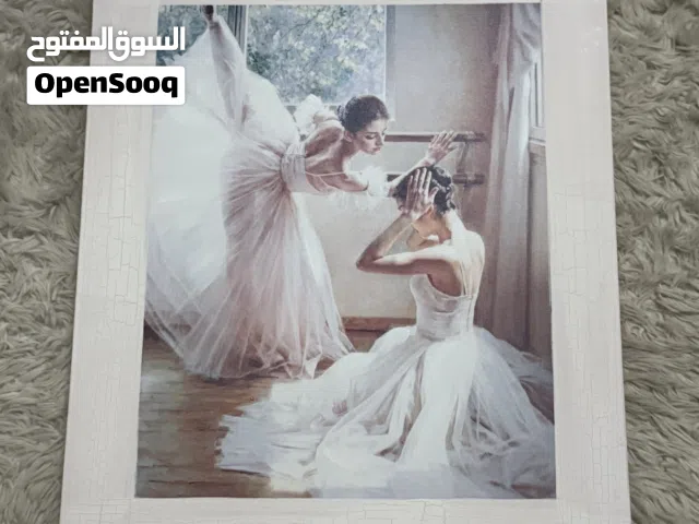 لوحات باليرينا Ballerina prints on canvas with wooden frame