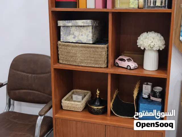 مكتبه خشب 6 خانات ودواليب 2