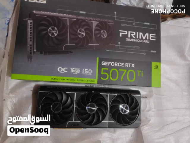 كارت شاشة ASUS PRIME GeForce RTX 5070 Ti 16GB OC مستخدم قليل مع الفحص مرفق