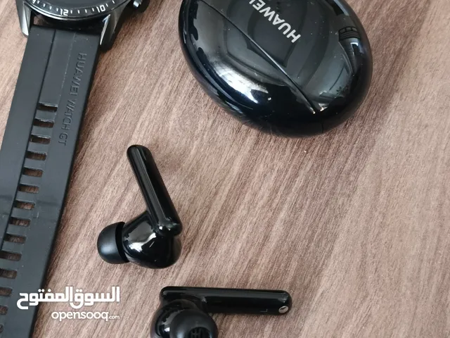 Huawei smart watch GT 2 and huawei freebuds 4i ساعة وسماعة huawei الاصلي