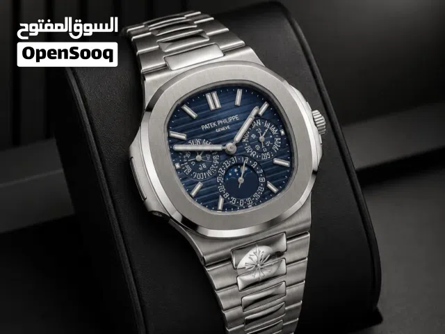 Patek Philippe Automatic Luxury Watch  Stainless Steel Blue Dial