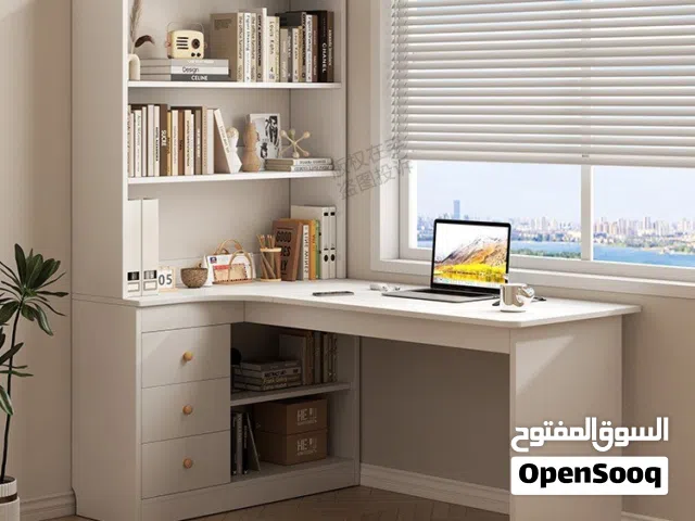 ميز دراسة خشب مكتبي يحتوي 3 مجر