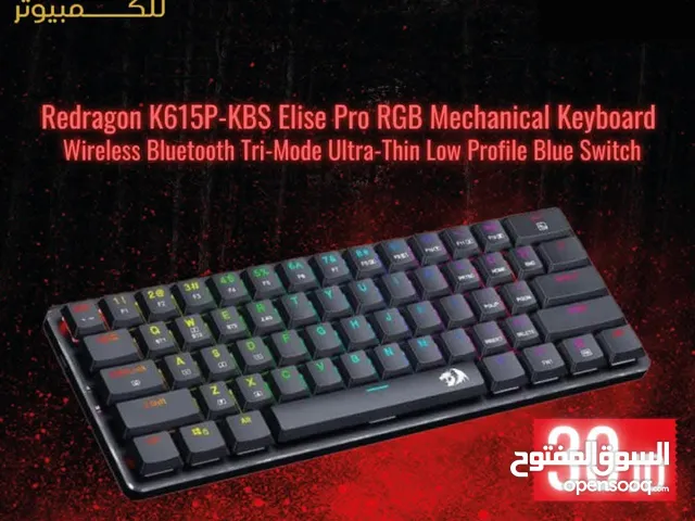 Redragon K615P-KBS Elise Pro RGB Mechanical Keyboard Wireless Bluetooth Tri-Mode Ultra-Thin Low Prof