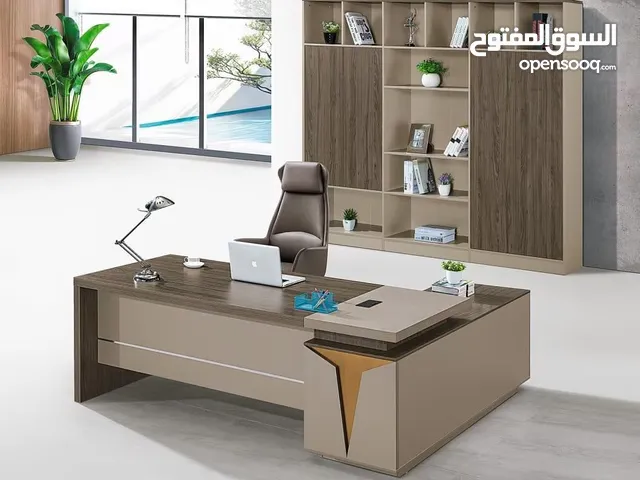 New design Solid Wood veneer executive office table 160cm, 180cm, 200cm